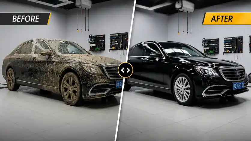 before and after car wash
