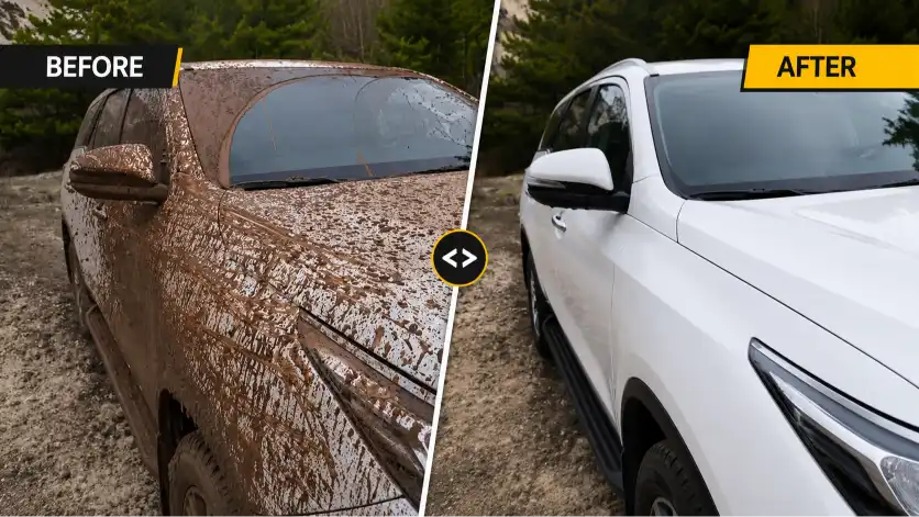 before and after car wahing Richmond