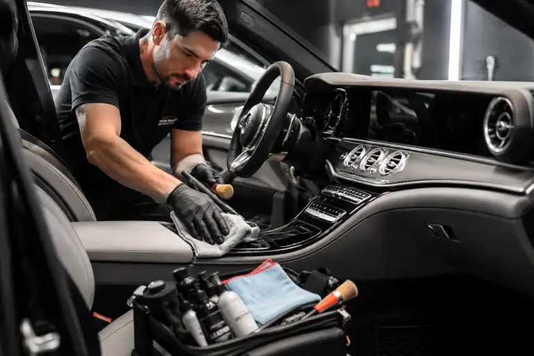 car interior detailing in richmond by hand